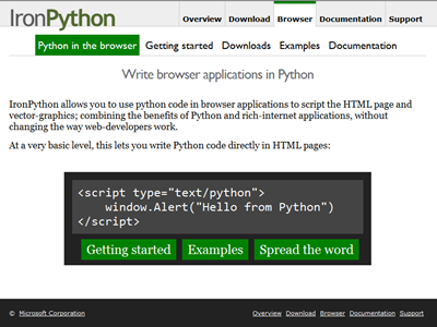 Jimmy Schementi > PyCon 2010: Python in the browser